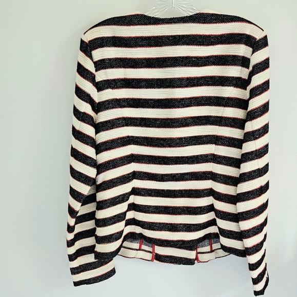 Cabi navy stripe red trim nautical blazer 5094 - Picture 2 of 6